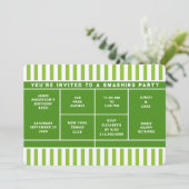 Tennisfeest Uitnodiging (Staand voorkant)