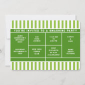 Tennisfeest Uitnodiging (Voorkant)