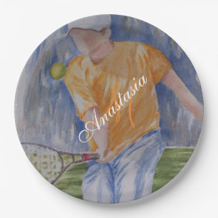 TENNISFEESTMONOGRAM PAPIEREN BORDJE