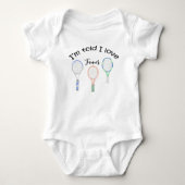 Tennisgiften voor Baby shower voor Tennis Player Romper (Voorkant)