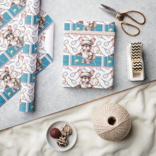 Tennishond, laten we het spel spelen cadeaupapier (Crafts)
