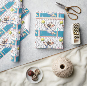 Tennishond, laten we het spel spelen cadeaupapier