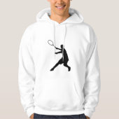 Tennishoodie met silhouet van een speler hoodie (Voorkant)
