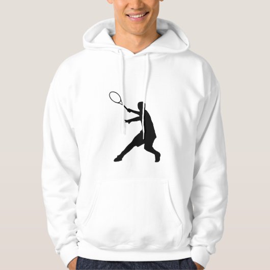 Tennishoodie met silhouet van een speler hoodie (Voorkant)
