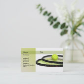 tennisinstructeur visitekaartje (Staand voorkant)