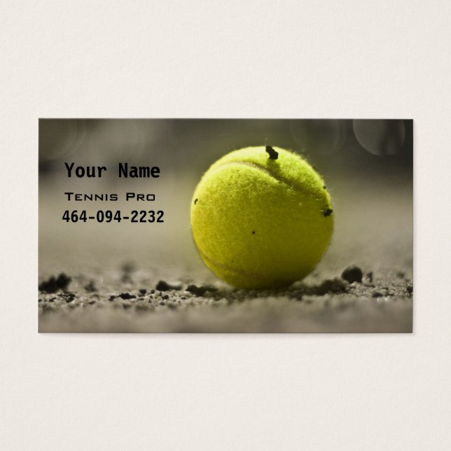 tennisinstructie visitekaartje (Voorkant)
