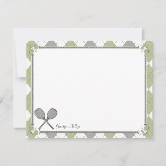  tenniskaarten voor gepersonaliseerde flatpanels kaart (Voorkant)