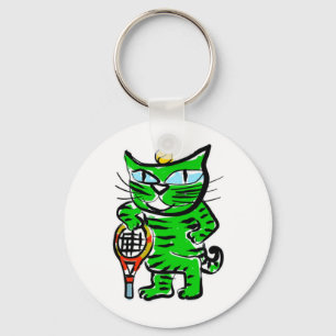 Tenniskat Sleutelhanger