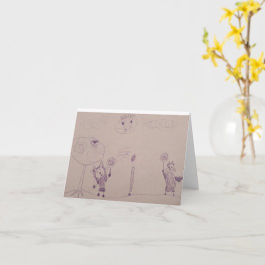 Tenniskatten Kaart (Gele Bloem)