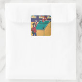 Tenniskatten Vierkante Sticker (Tas)