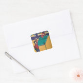 Tenniskatten Vierkante Sticker (Envelop)