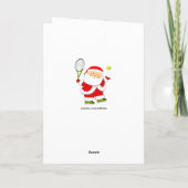 Tenniskerst Feestdagen Kaart (Achterkant)