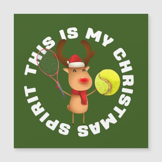 Tenniskerst met rendier Kerstgeest (Voorkant)