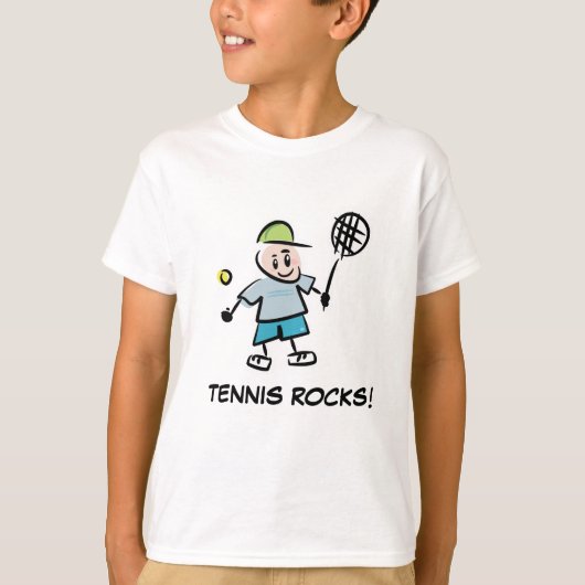 Tenniskleding voor kinderen | T-shirt met cartoon (Voorkant)
