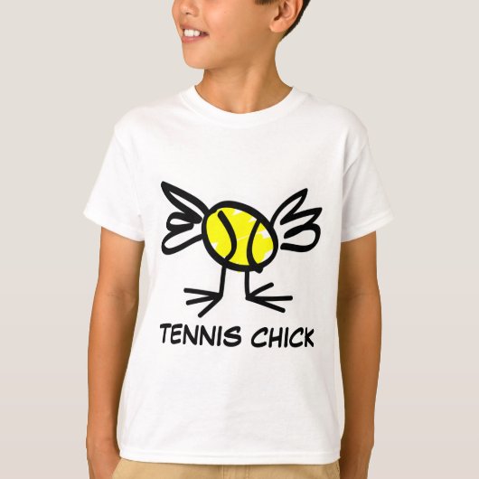 Tenniskleding voor meisjes | Tennis chick t-shirt (Voorkant)