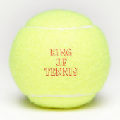 Tenniskoning personaliseert tekst en naam tennisballen (Voorkant)
