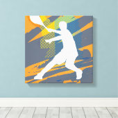 Tenniskunst canvas print ontwerp voor thuis of clu (Insitu (Houten vloer))