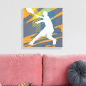 Tenniskunst canvas print ontwerp voor thuis of clu (Insitu (Woonkamer))