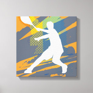 Tenniskunst canvas print ontwerp voor thuis of clu