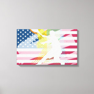 Tenniskunst schilderen op doek canvas afdruk