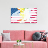 Tenniskunst schilderen op doek canvas afdruk (Insitu (Woonkamer))