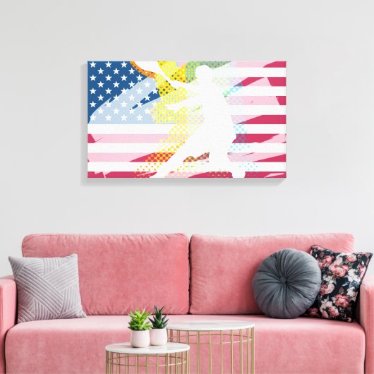 Tenniskunst schilderen op doek canvas afdruk (Insitu (Woonkamer))