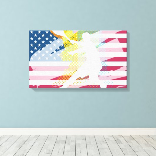 Tenniskunst schilderen op doek canvas afdruk (Insitu (Houten vloer))