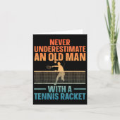 Tenniskunst voor mannen Opa Tennis Lover Tennis Pl Kaart (Voorkant)
