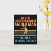 Tenniskunst voor mannen Opa Tennis Lover Tennis Pl Kaart (Gele Bloem)
