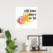 Tennislagen van de lijst zijn heet poster (Thuiskantoor)