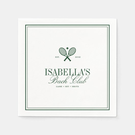 Tennisland Club Bruidsmeisje Servet (Voorkant)