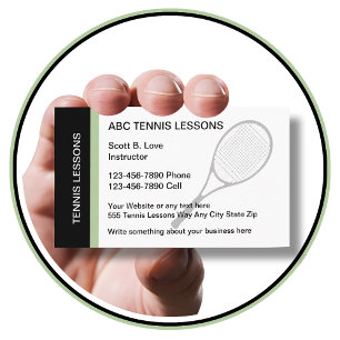 Tennisleraar Moderne Visitekaartjes