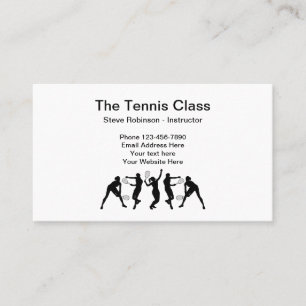 Tennislesinstructeur Visitekaartje