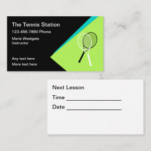 Tennislessen Afspraak Visitekaartjes
