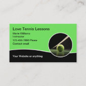 Tennislessen Moderne Visitekaartjes (Voorkant)