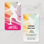 Tennislessenschool visitekaartje sjabloon (Voorkant / Achterkant)