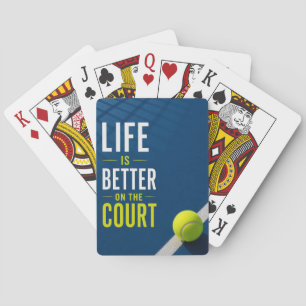 Tennisleven is beter op de tennisbal van het veld pokerkaarten