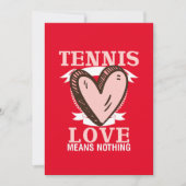 Tennisliefde betekent niets voor Valentijnsdag   Feestdagenkaart (Voorkant)
