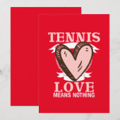 Tennisliefde betekent niets voor Valentijnsdag   Feestdagenkaart (Voorkant / Achterkant)
