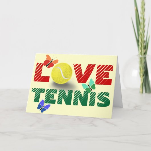 Tennisliefde, Valentijnsdag Feestdagen Kaart (Voorkant)