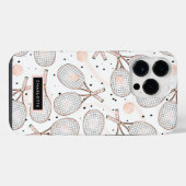 Tennisliefhebber Racket iPhone Hoesje (Achterkant horizontaal)