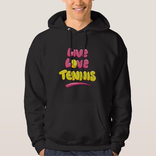 Tennisliefhebber Zegt Hoodie (Voorkant)