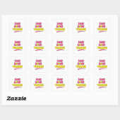 Tennisliefhebber Zegt Vierkante Sticker (Vel)