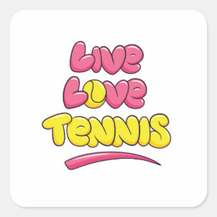 Tennisliefhebber Zegt Vierkante Sticker