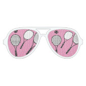 Tennismeisjes roze paarse aviator zonnebril (Voorkant)