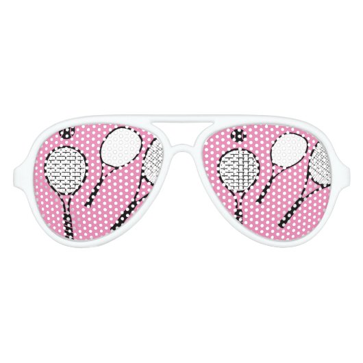 Tennismeisjes roze paarse aviator zonnebril (Voorkant)