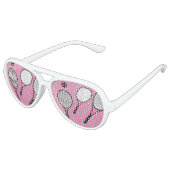 Tennismeisjes roze paarse aviator zonnebril (Gekanteld)