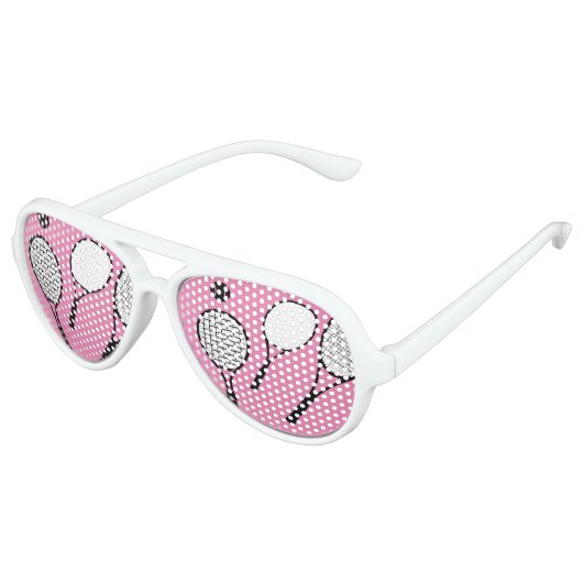 Tennismeisjes roze paarse aviator zonnebril (Gekanteld)