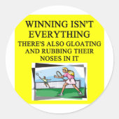 tennisminnaar ronde sticker (Voorkant)
