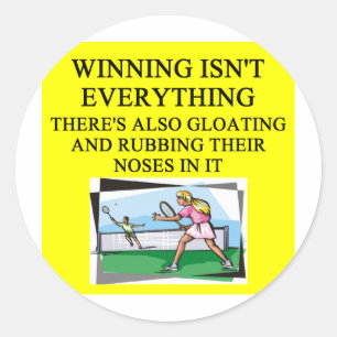 tennisminnaar ronde sticker